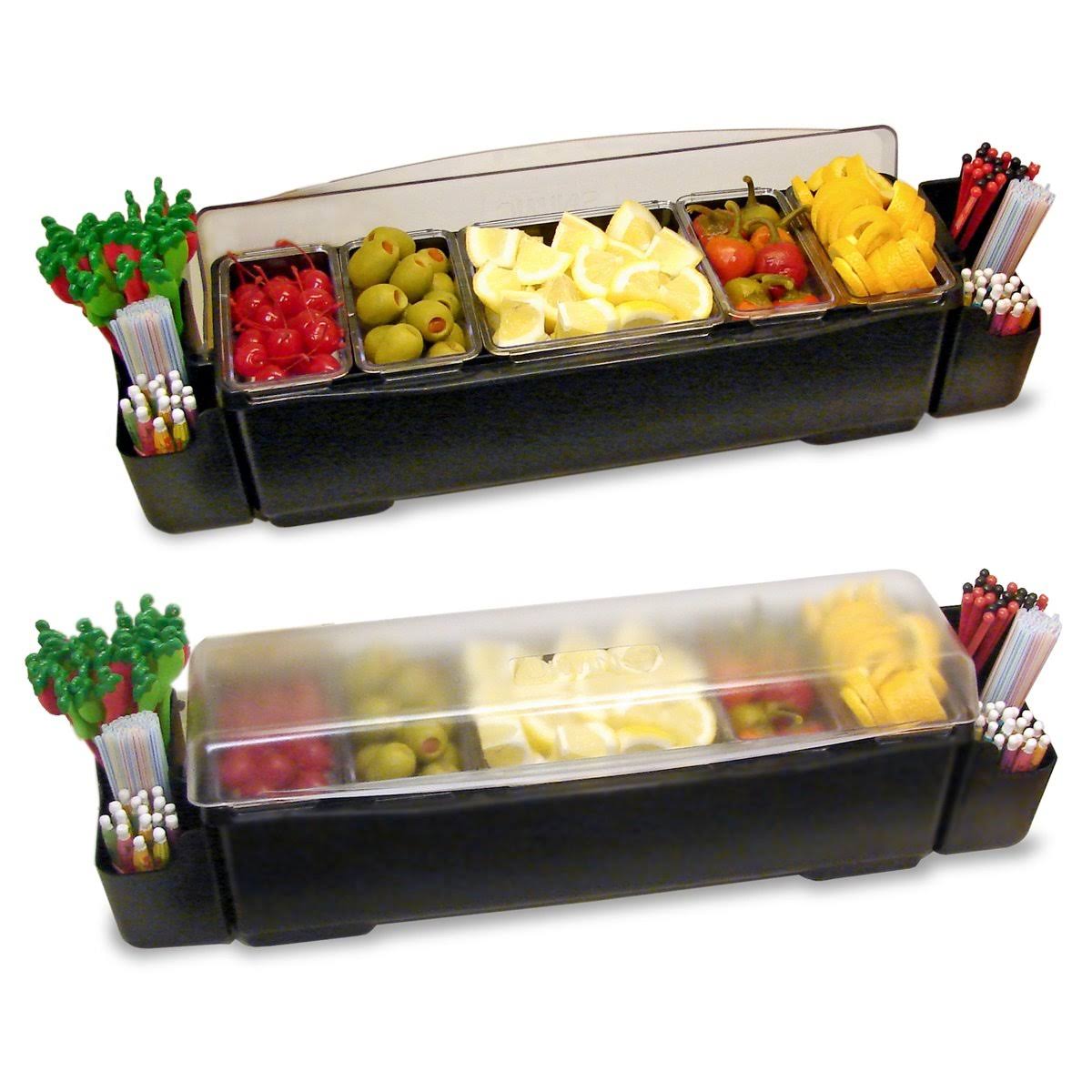 Co-rect Roll Top Condiment Holder and Garnish Station Black CC0006 - Avayadevconnect