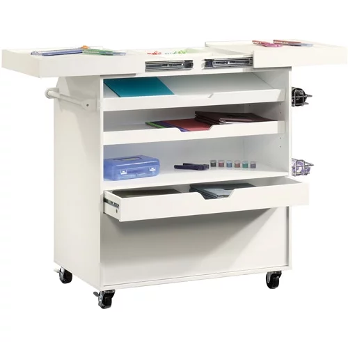 Sauder Select Craft Storage Cart, White