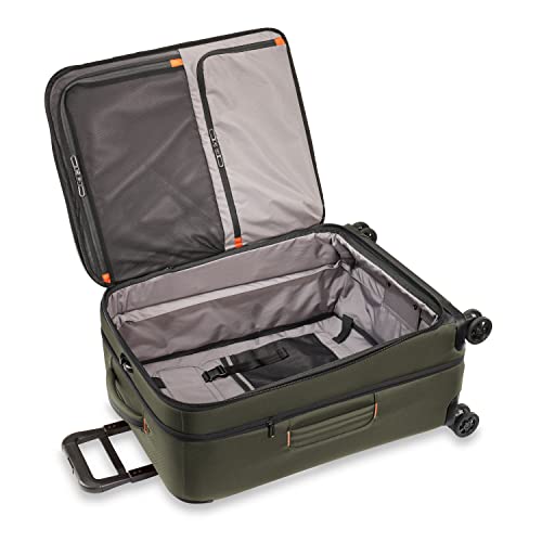 Briggs & Riley Domestic 22" Carry On Expandable Spinner - Luggage for Travel, Suitcases with Wheels, Softside Rolling Bag for Men & Women, Self-Repairing Zipper - ZDX Collection, Hunter
