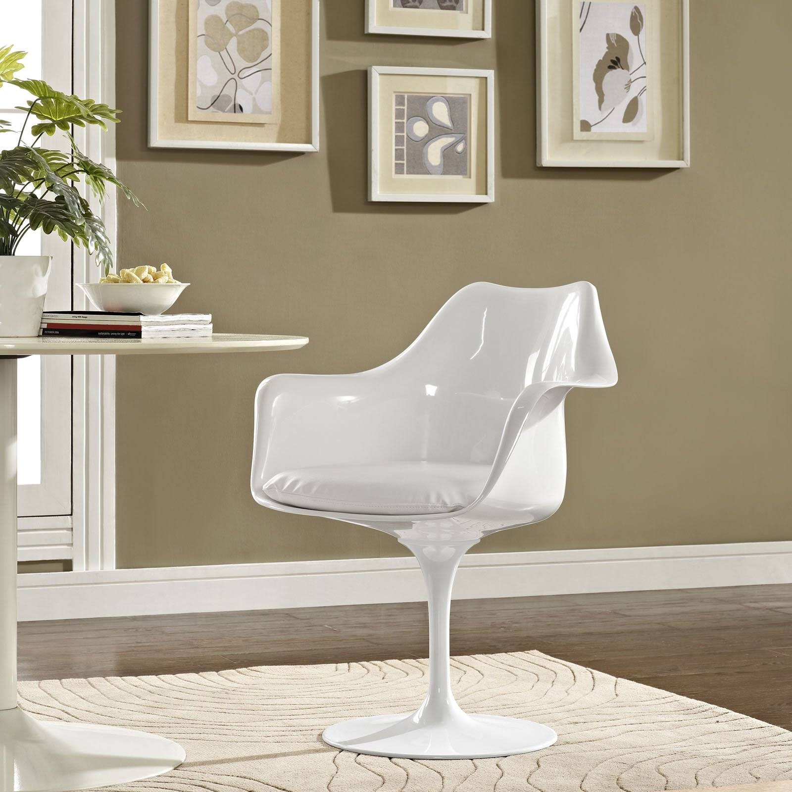 Modway Lippa Dining Vinyl Armchair - Orange