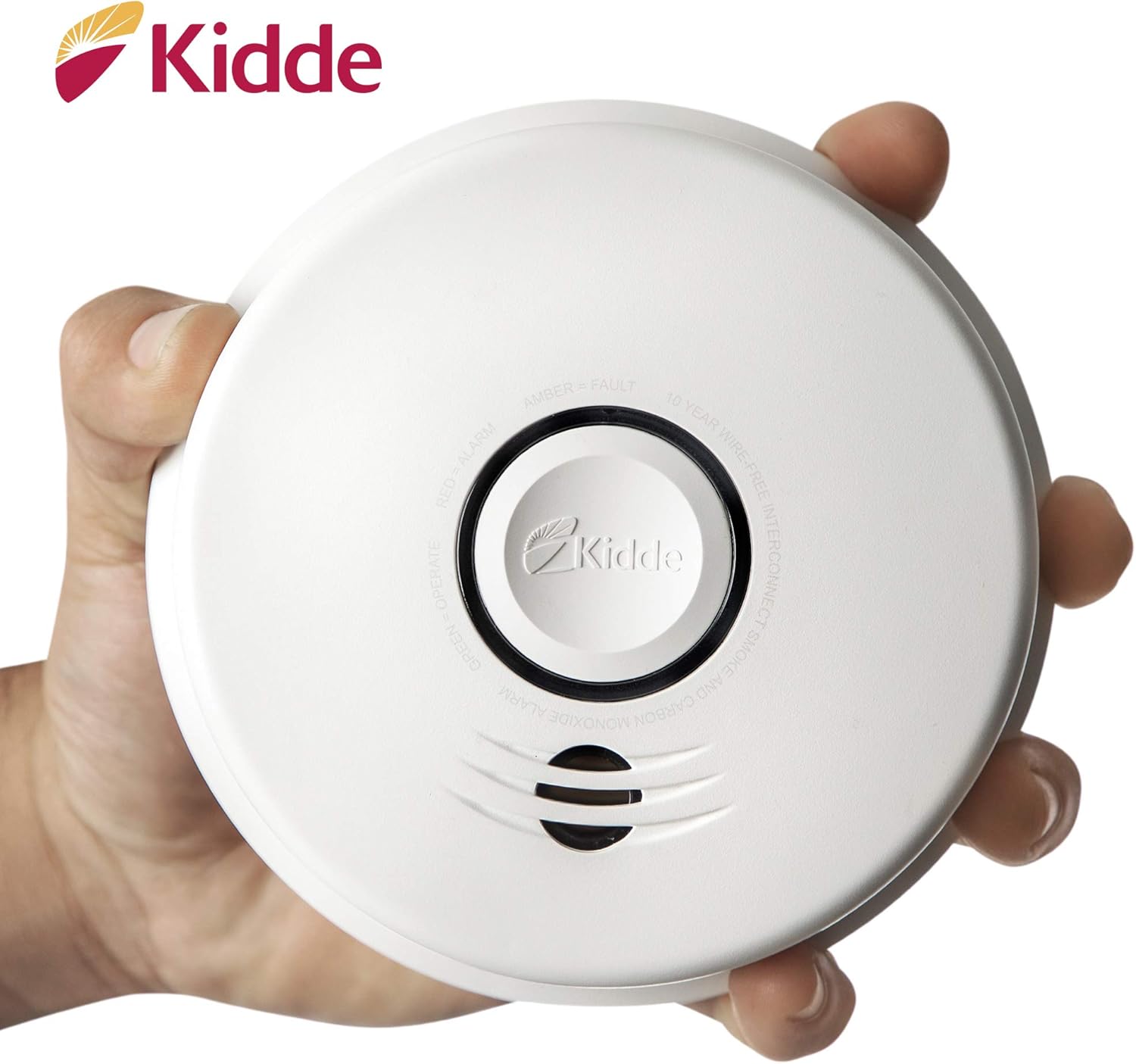 Kidde Smoke & Carbon Monoxide Detector, Lithium Battery Powered, Interconnect Combination Smoke & CO Alarm, Voice Alert