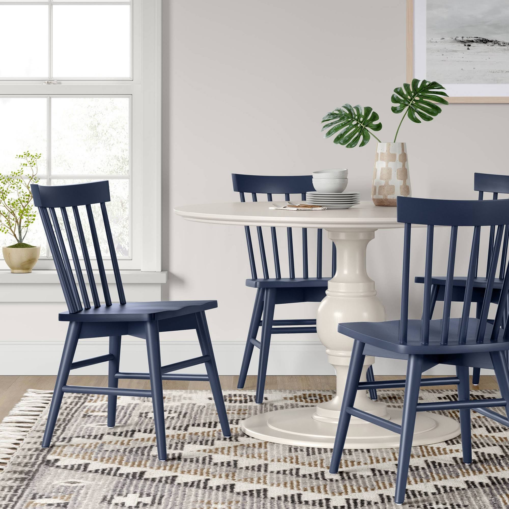 Set of 2 Windsor Dining Chair Dark Blue - Threshold