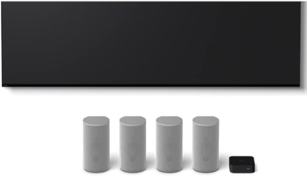 Sony HT-A9 High Performance Dolby Atmos 4-Speaker Home Theater System Bundle 7.1" 300W Wireless Subwoofer for HT-A9/A7000 Soundbars and 1 YR CPS Enhanced Protection Pack