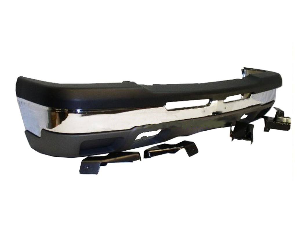Ride Catalog Bundle 2003-2007 Silverado 1500 Front Bumper Chrome Face Bar Cap Valance Bracket W/tow Hole