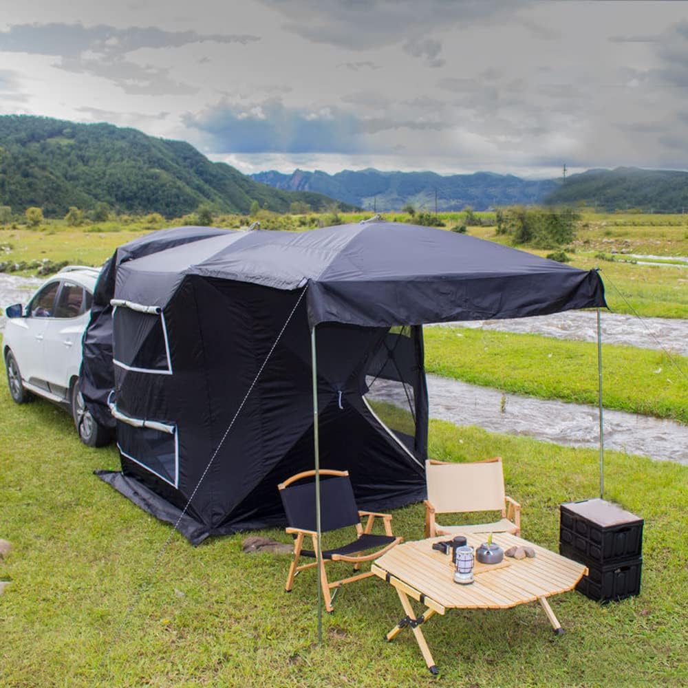 Laaioo SUV Tent, car Tent with Awning，SUV Tents for Camping，for 4-6 Person car Tents for Camping，Multifunctional Universal Fit