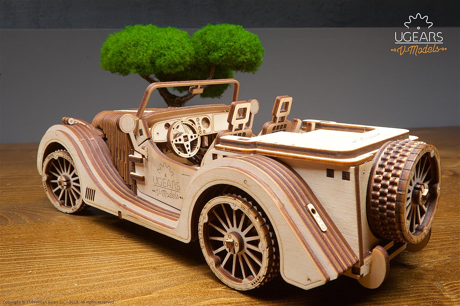 UGears Mechanical Models Roadster VM-01 3-D Wooden Puzzle