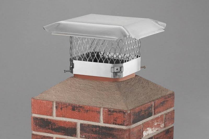 HY-C Single Flue Universal Chimney Caps - Galvanized Black, 13x22 x 13x22