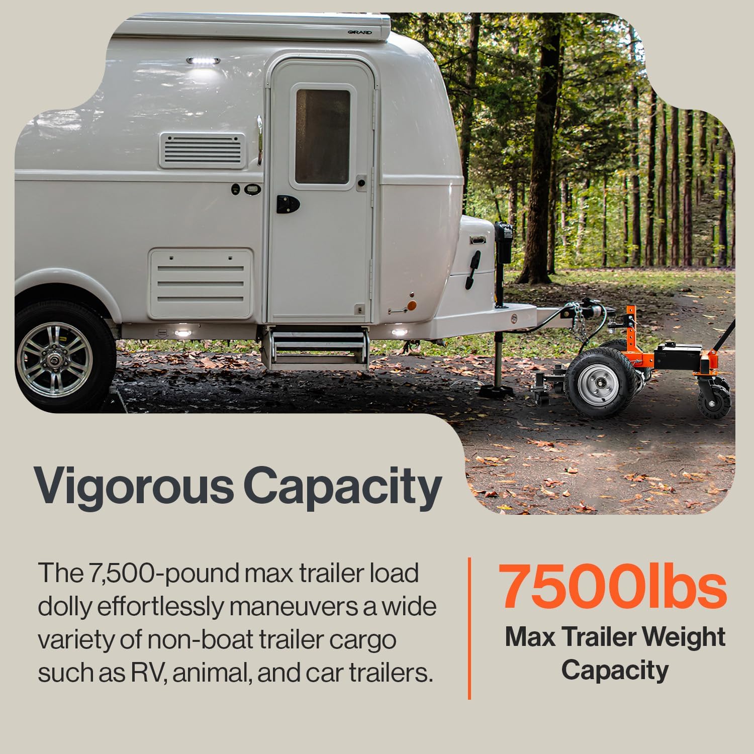 SuperHandy Electric Trailer Dolly Super-Duty 7500lbs Max Trailer Weight, 5500lbs for Boats, 1100lbs Tongue Weight, All-Terrain Wheels Ideal for RVs, Toy Haulers, Car Trailers, and Campers