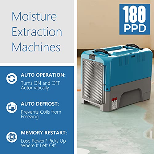 ALORAIR 2 x WiFi Commercial Dehumidifier, 6 x Air Movers and 2x Air Scrubber Combo Package Deals, Water Damage Restoration Equipment