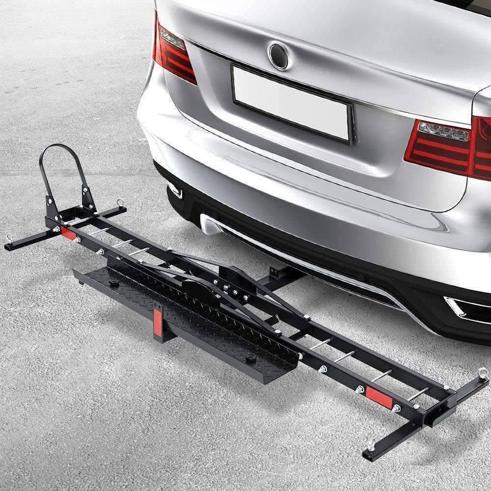 Motorcycle Carrier 2 Arms Rack Ramp Motorbike Dirt Bike 2x22Hitch Towbar