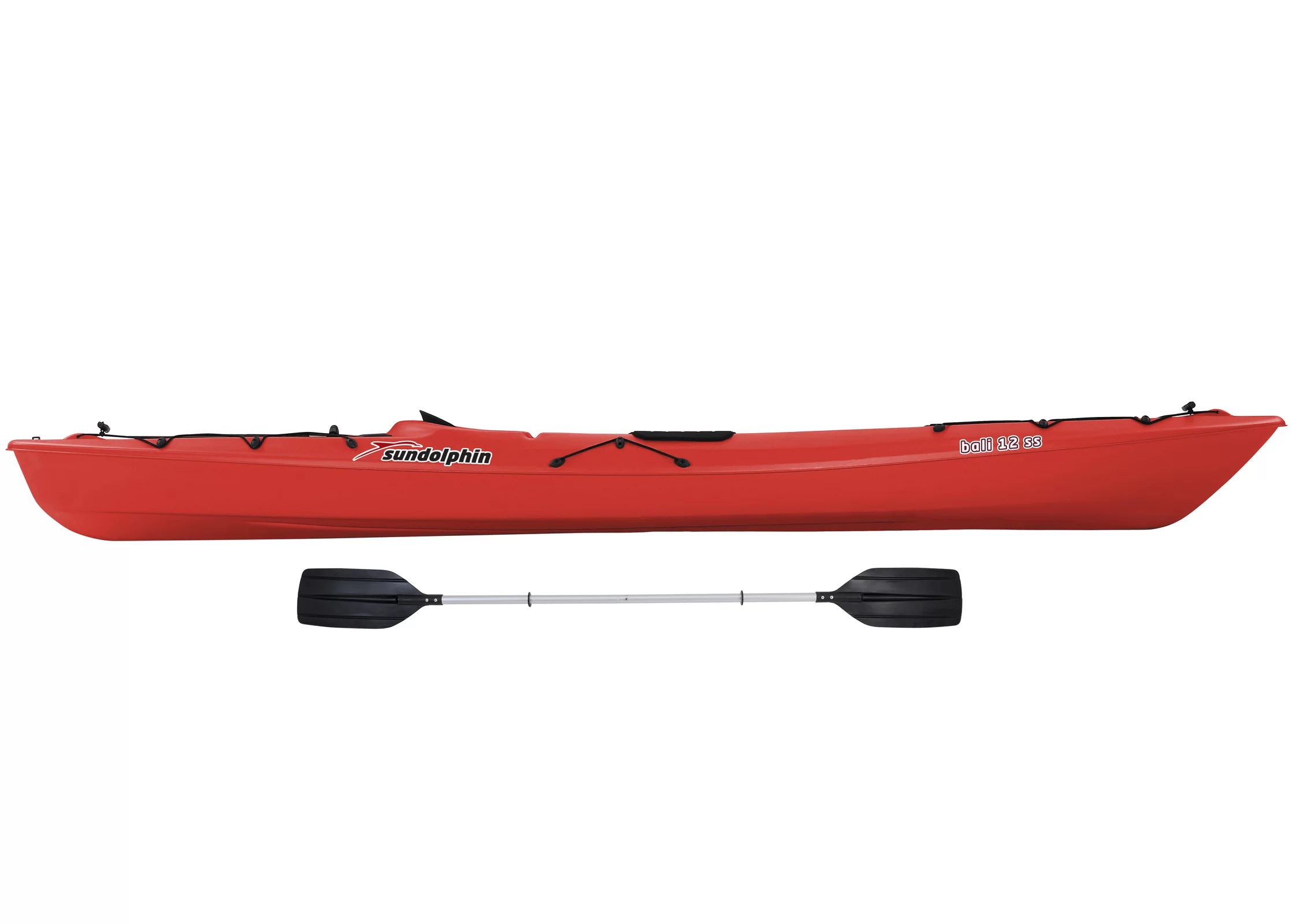 Sun Dolphin Bali 12' Sit-On Recreational Kayak Red, Paddle Included