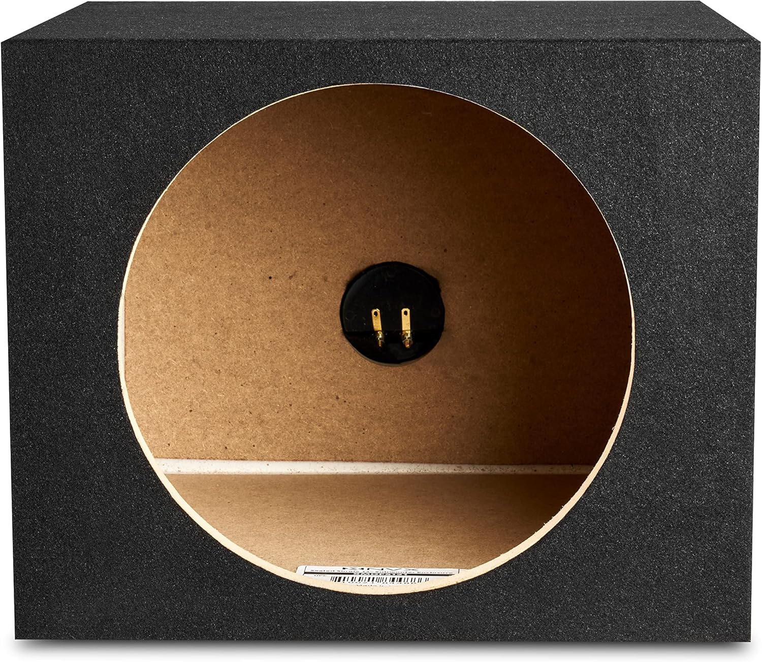 NVX XMDFS121 Single 12” Sealed 3/4" (1.3 Cubic ft) MDF Black Carpeted Subwoofer Enclosure (Made in The USA) Pack of 2