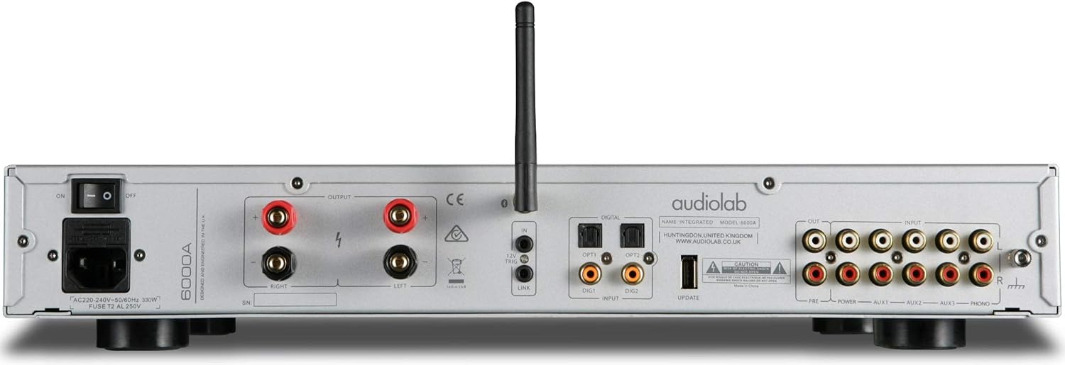 Audiolab 6000A 100-watt Stereo Integrated Amp/Bluetooth DAC - Silver