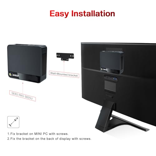 Beelink Mini PC EQR5 5825U AMD Ryzen 7 Processor(8C/16T, up to 4.5GHz), Micro Computer 16GB DDR4 500GB SSD Built-in PSU, Mini Computers Dual HDMI/4K 60Hz/WiFi6/BT5.2 Home/Office/HTPC