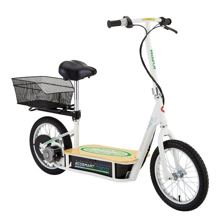 Razor Ecosmart Metro Electric Econimical Green Scooter with Seat and Rack
