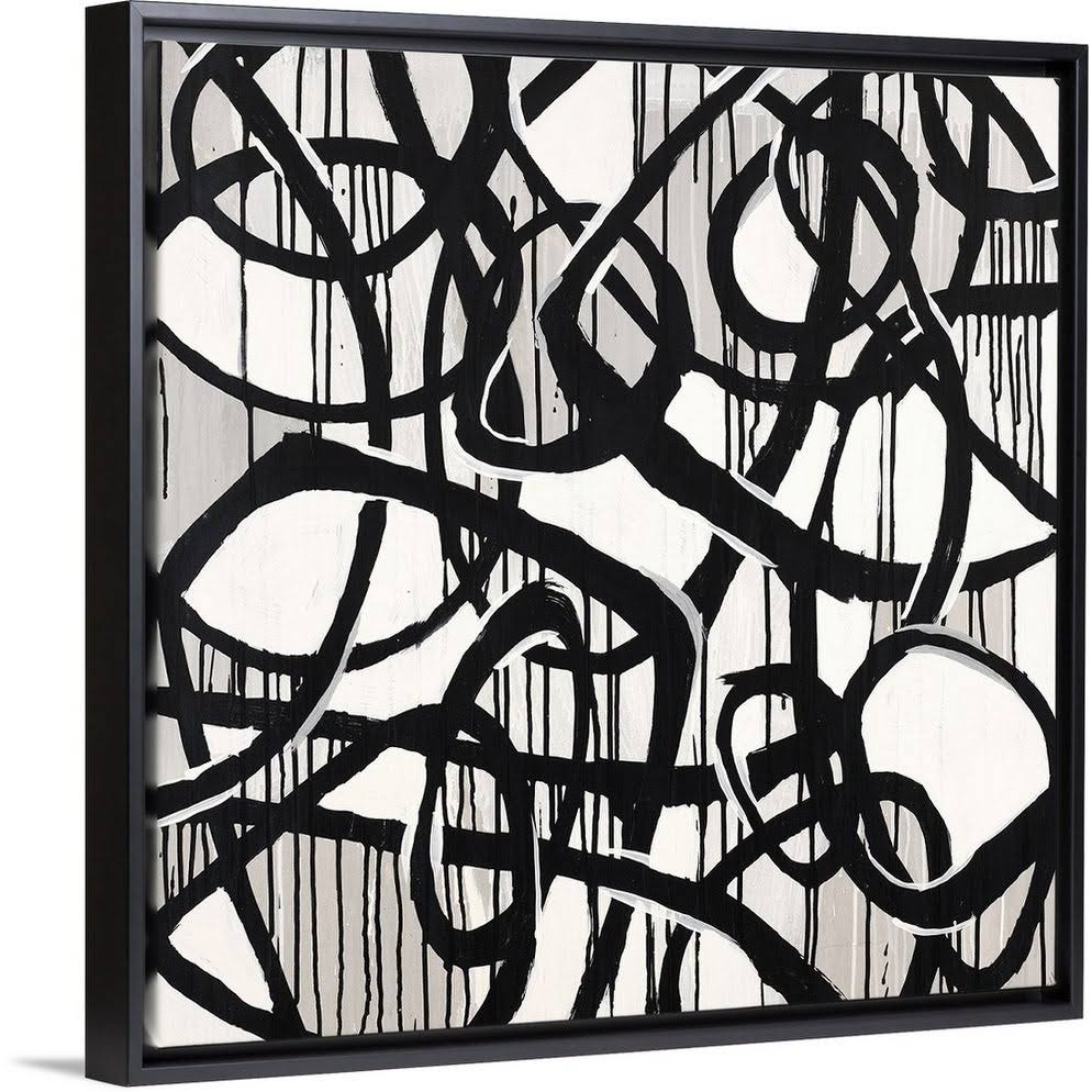 Note Down II Black Float Frame Canvas Art - 24 x 24