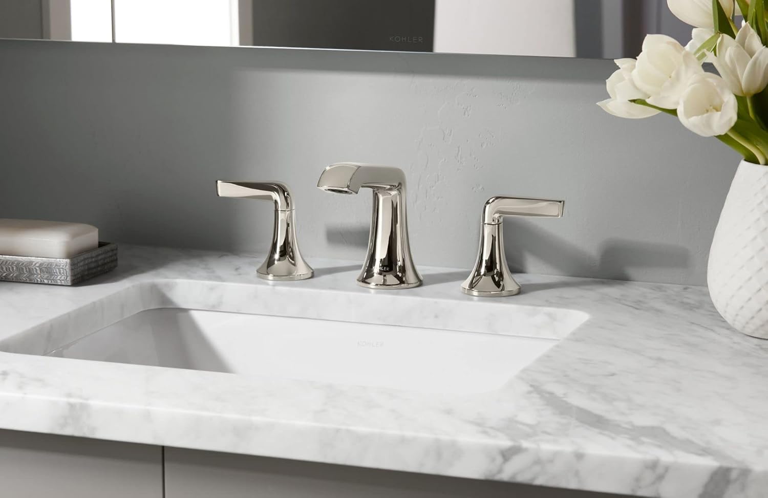 KOHLER K-20000-0 Caxton Under-Mount Bathroom Sink, White