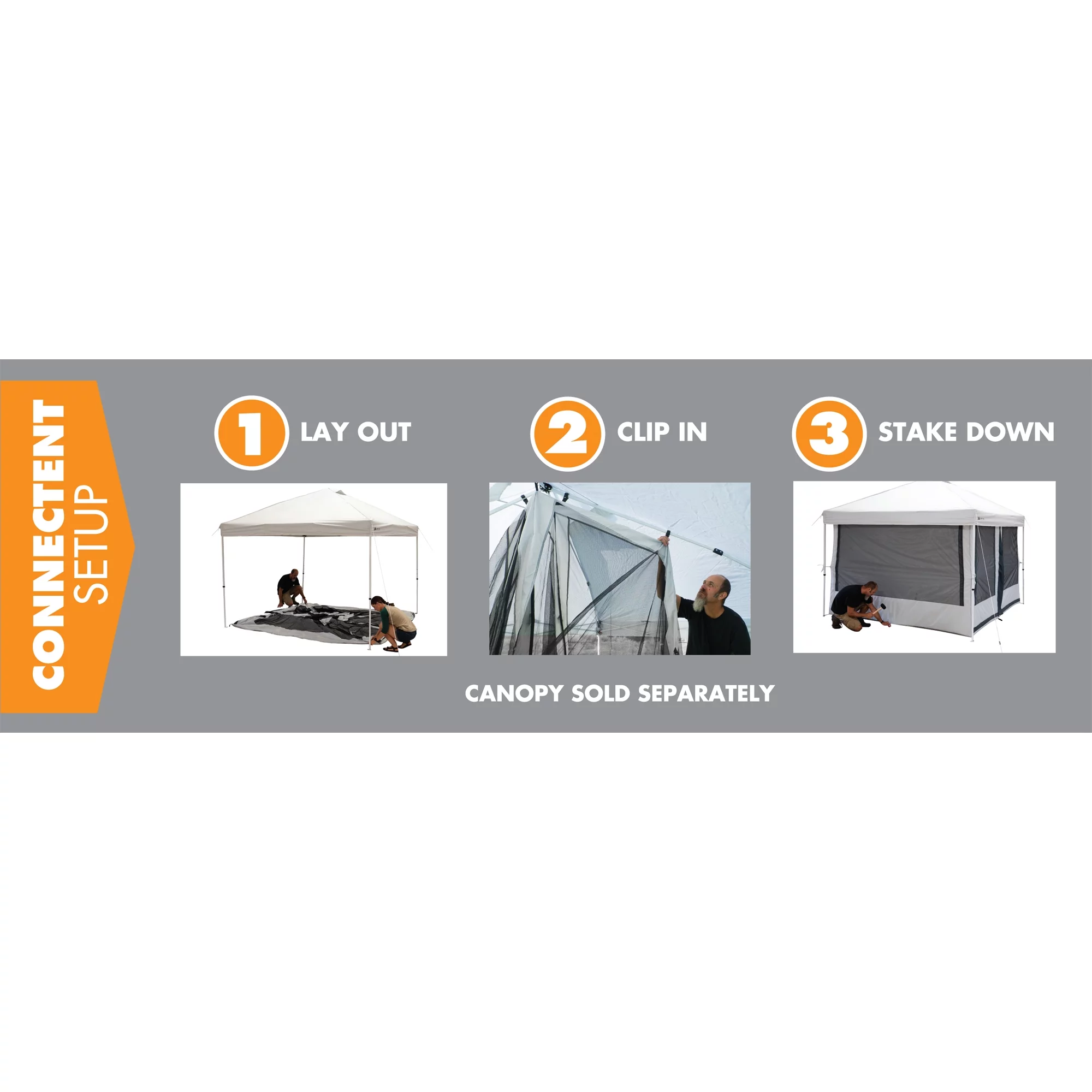 Ozark Trail 7-Person 2-in-1 Screen House Connect Tent with 2 Doors, Canopy Sold Separately