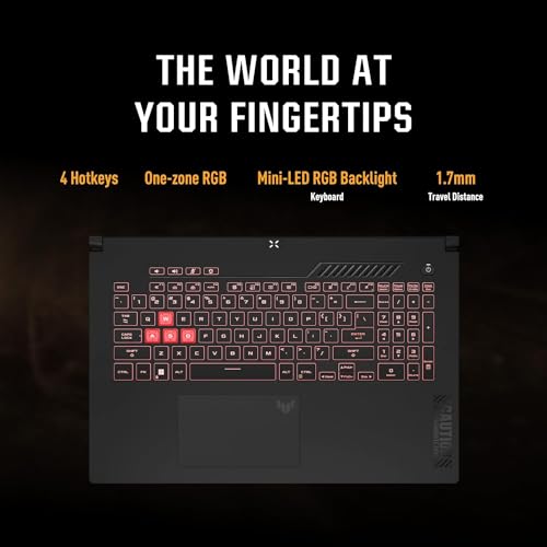 ASUS-TUF F15-Gaming Laptop-4050-12Core i5-13500H - RGB Backlit Keyboard - 15.6 FHD Display 100% sRGB - G-SYNC - Windows 11 - Thunderbolt 4 - HDMI Cable - 2024 (64GB DDR5 RAM |2TB PCIe SSD)