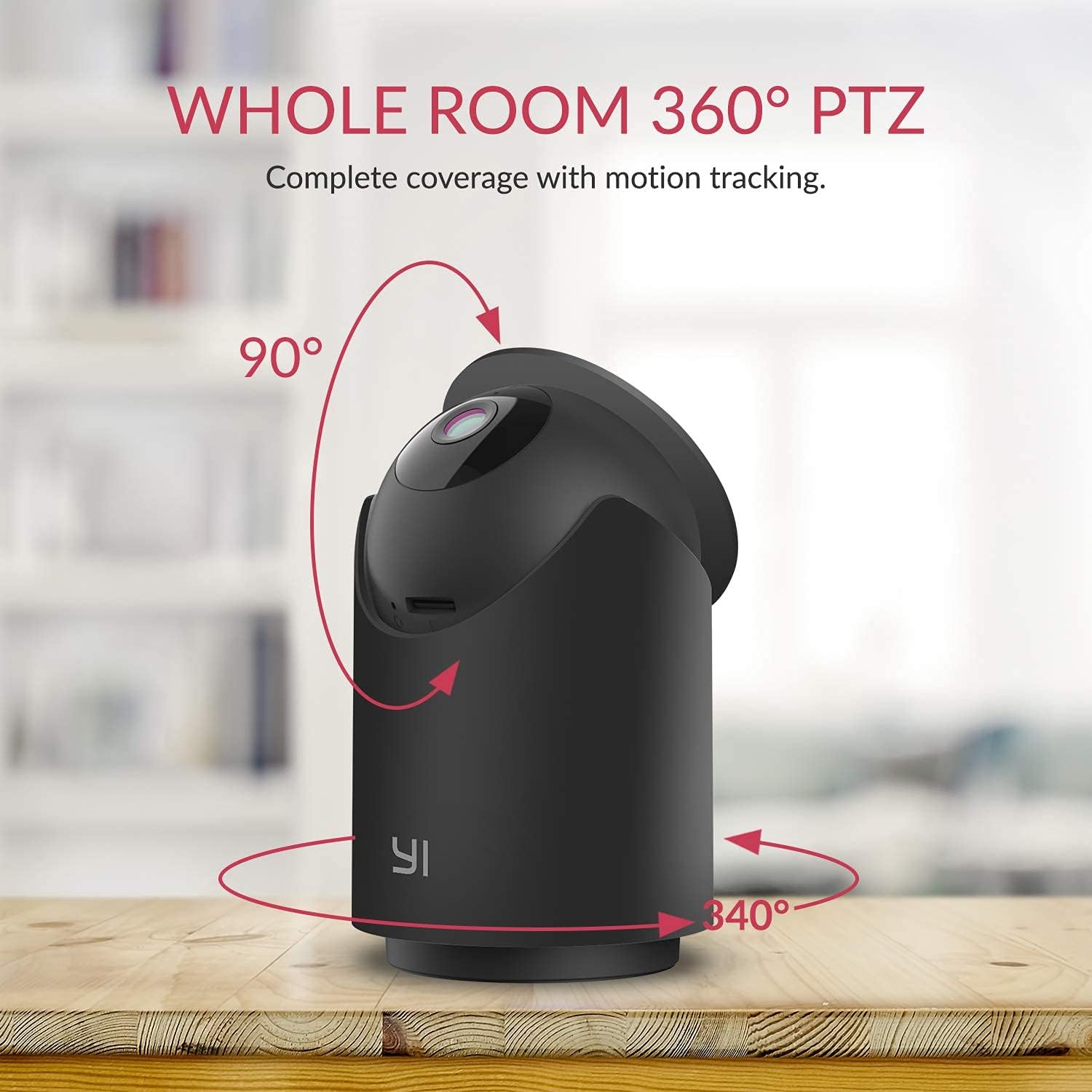 YI Camera for Home Security Indoor 2K, WiFi Bedroom Surveillance Camera 360-degree with Night Vision, Human Detection, 2-Way Audio, Phone App, Compatible with Alexa and Google Assistant, 2pc