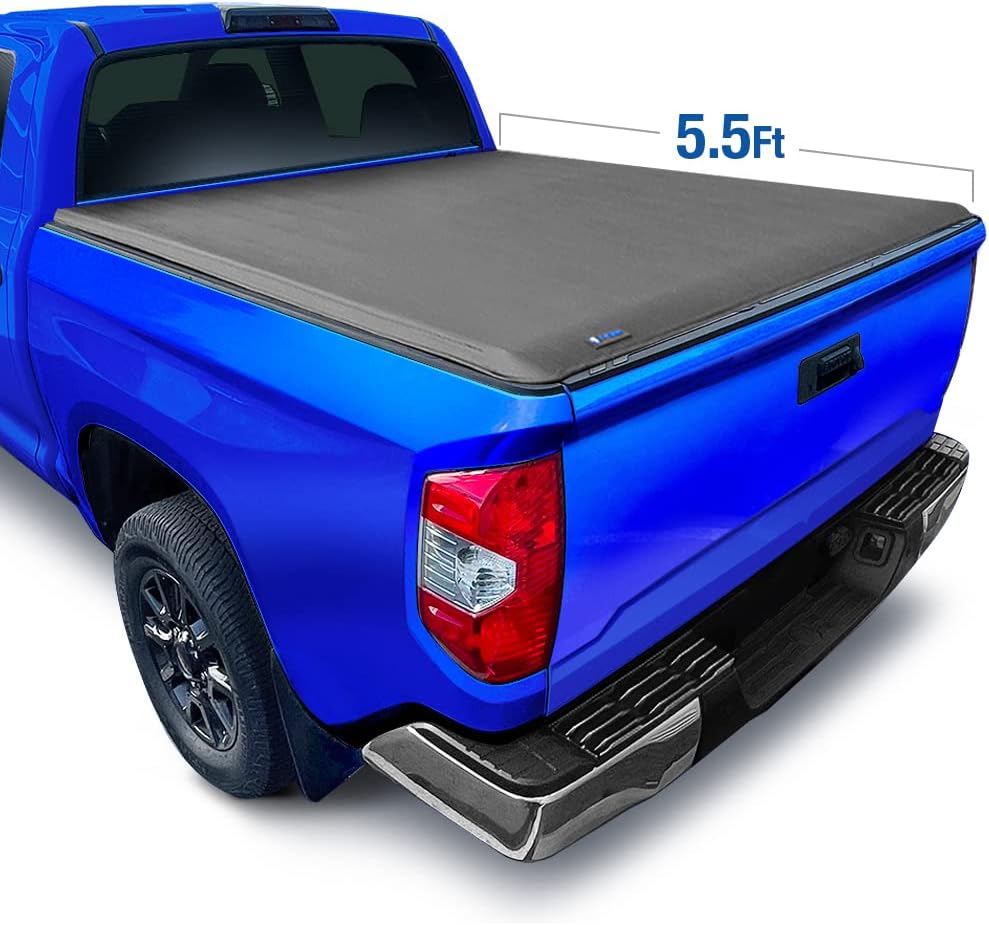 Tyger Auto T3 Soft Tri-Fold Truck Bed Tonneau Cover Compatible with 2014-2021 Toyota Tundra (Does Not Fit Trail Special Edition with Storage Boxes) | Fleetside 6.5' Bed (78") | TG-BC3T1433 , Black