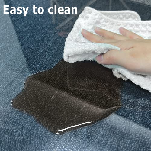 Easly 46" x 55" Chair Mat for Carpet - Office Chair Mat - Tempered Glass Floor Mat for Home/Office/Carpet Clear Computer Floor Mat - with 4 Anti-Slip Pads