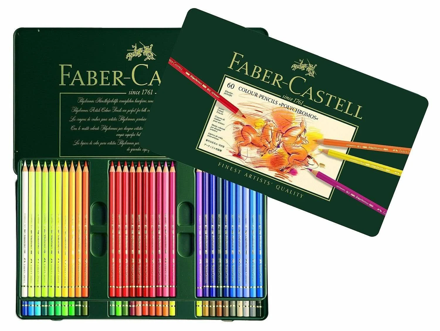 Faber-Castell Polychromos Colour Pencils Tin of 60