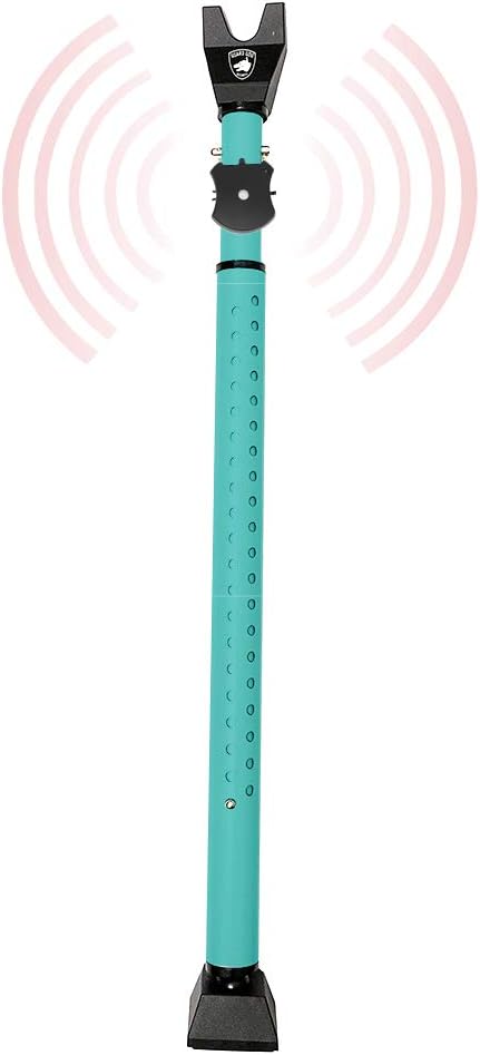 Guard Dog Security Door Jammer 2-in-1 Adjustable Door Knob Jammer & Sliding Patio Door Security Bar – 40 Different adjustments (Teal w/Alarm) Pack of 2
