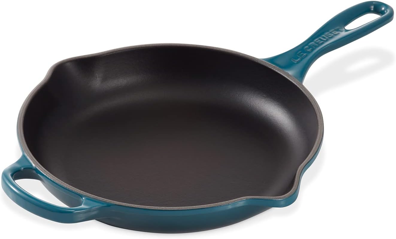 Le Creuset - LS2024-237D Le Creuset Signature Cast Iron Handle Skillet, 9, Deep Teal