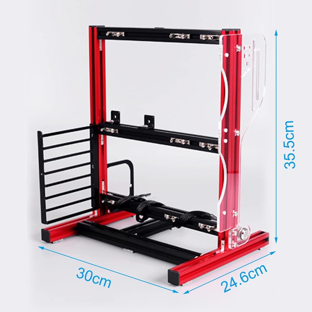 ITX M-ATX, ATX Motherboard Chassis DIY Set Vertical Overclocking Open Bare Metal FrameChassis Rack,Good Heat Dissipation
