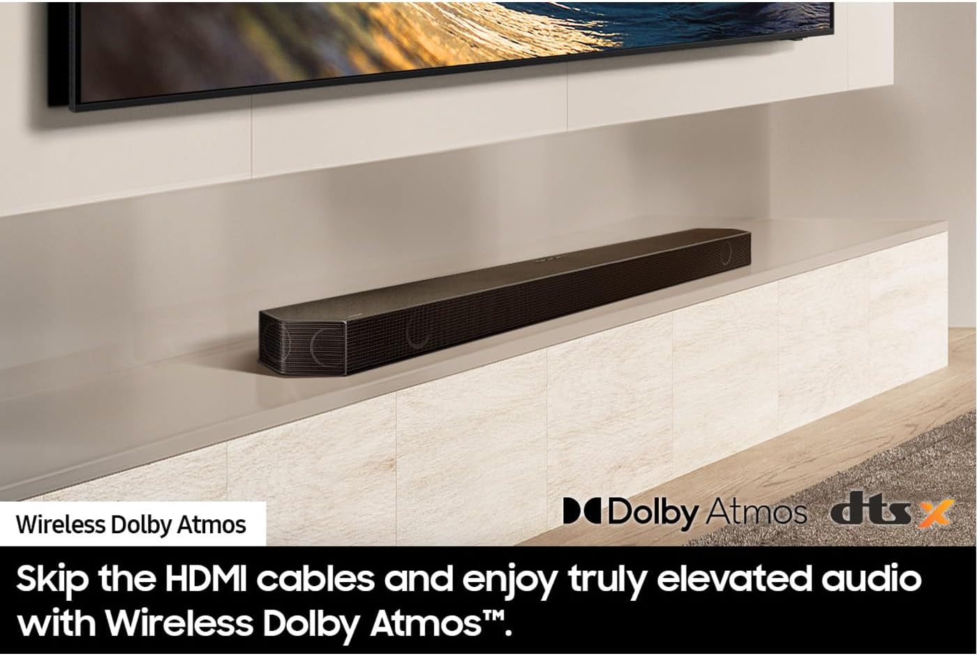 Samsung Q-series 9.1.2 ch. Wireless Dolby ATMOS Soundbar, Q-Symphony, HW-Q910D, (2024) Bundle with CPS 1-Year Enhanced Protection Pack