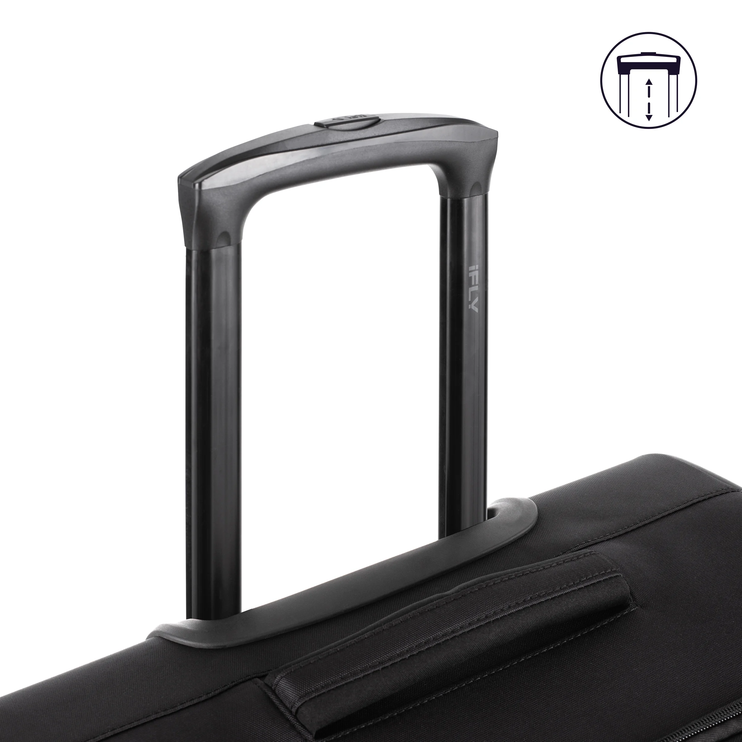 iFLY Softside Fibertech Luggage, 20" Carry-on Luggage, Black