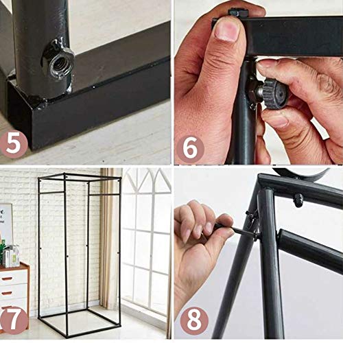 Clothing Store Fitting Room| Movable Changing Room for Boutique with Shading Fabric Cloth and Metal Frame| Dressing Room Room Divider Temporary Privacy Space(Grey,85x85x200cm)