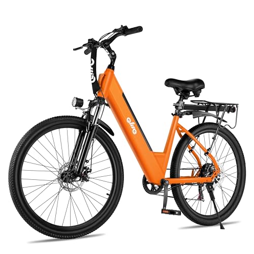 Cityone Electric Bike for Adults 26" Step-Through 22MPH Ebike with 2.1" Tire,UL2849 Certified Built-in Removable Battery,Peak 750W Motor Ebikes with 7 Speed, Commuter E Bicycle