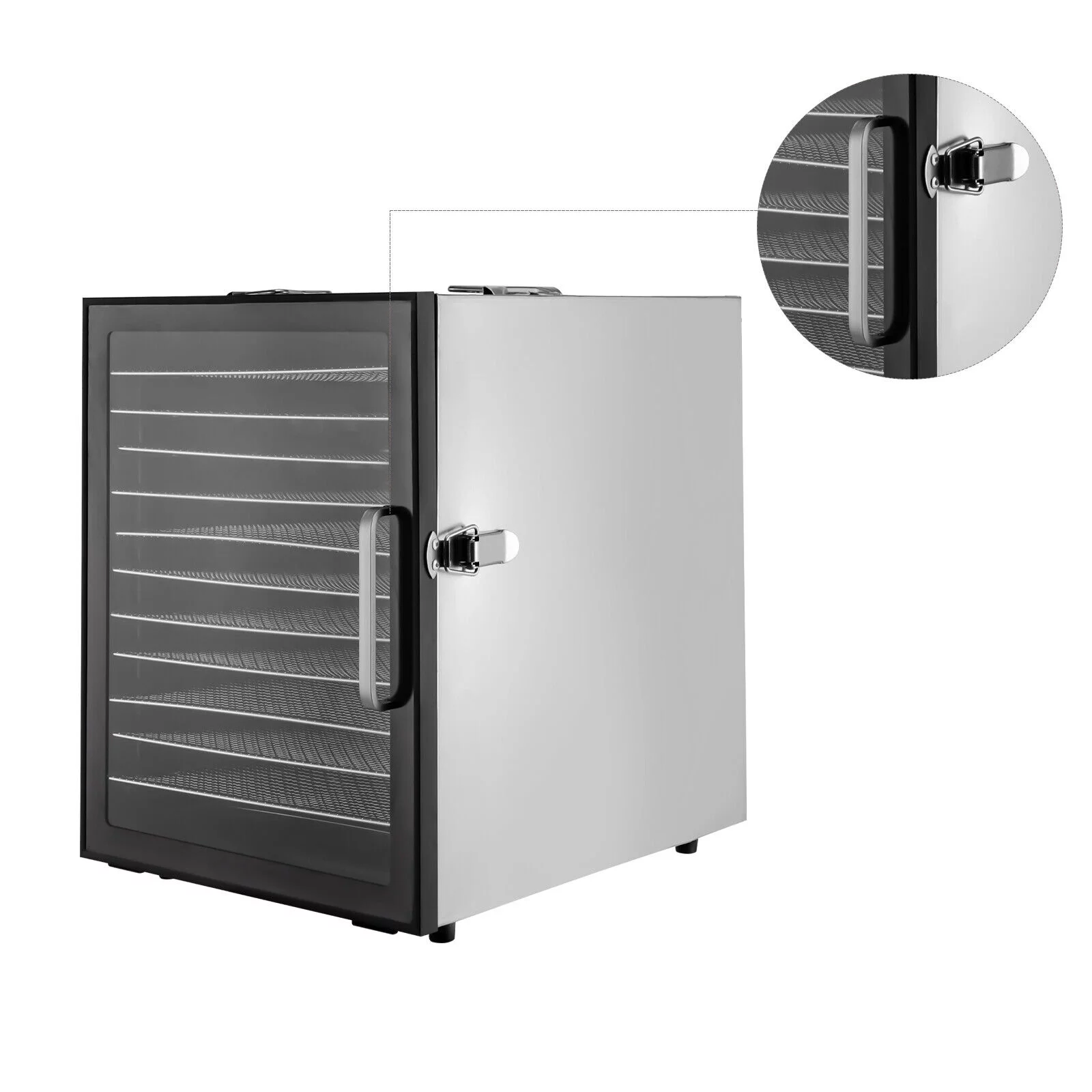 12-Tray Food Dehydrator Stainless Steel Meat Fruit/Vegetable Jerky Dryer Machine