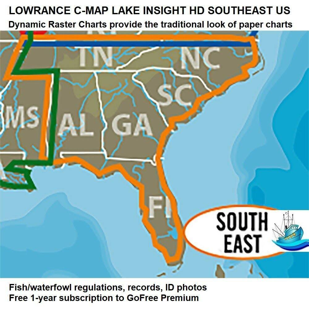 Lowrance C-MAP Lake Insight HD Southeast US