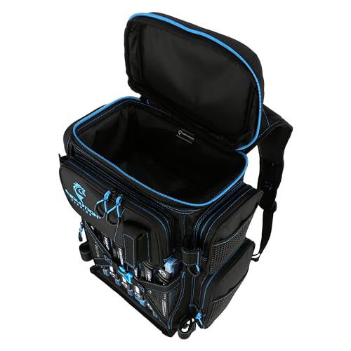 Evolution Fishing Drift Series Tackle Backpack – Seafoam, 3600 Size, Outdoor Rucksack w/ 6 Fishing Tackle Trays, Built In Rain Fly, Heavy Duty Fishing Backpack, Tackle Carrying Case