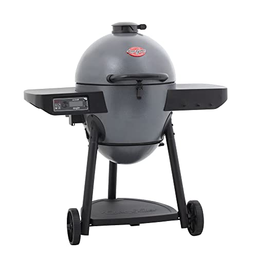 Char-Griller® AKORN® Kamado Charcoal Grill and Smoker with Cast Iron Grates, Warming Rack and Locking Lid with 445 Cooking Square Inches in Graphite, Model E16620
