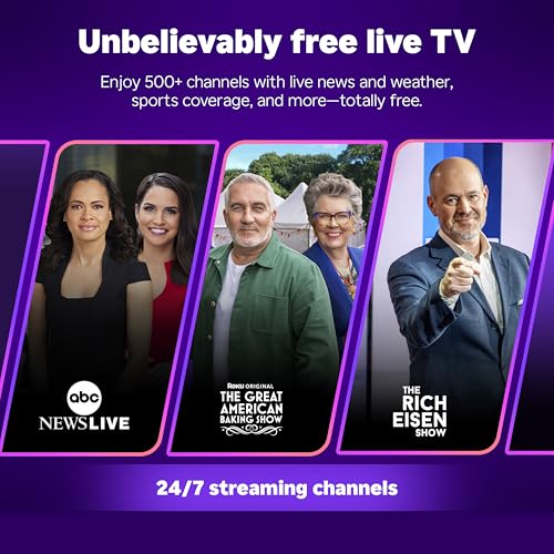 Roku Smart TV 2025 – 40-Inch Select Series, 1080p Full HD TV – RokuTV with Voice Remote – Flat Screen LED Television with Wi-Fi for Streaming Live Local News, Sports, Family Entertainment