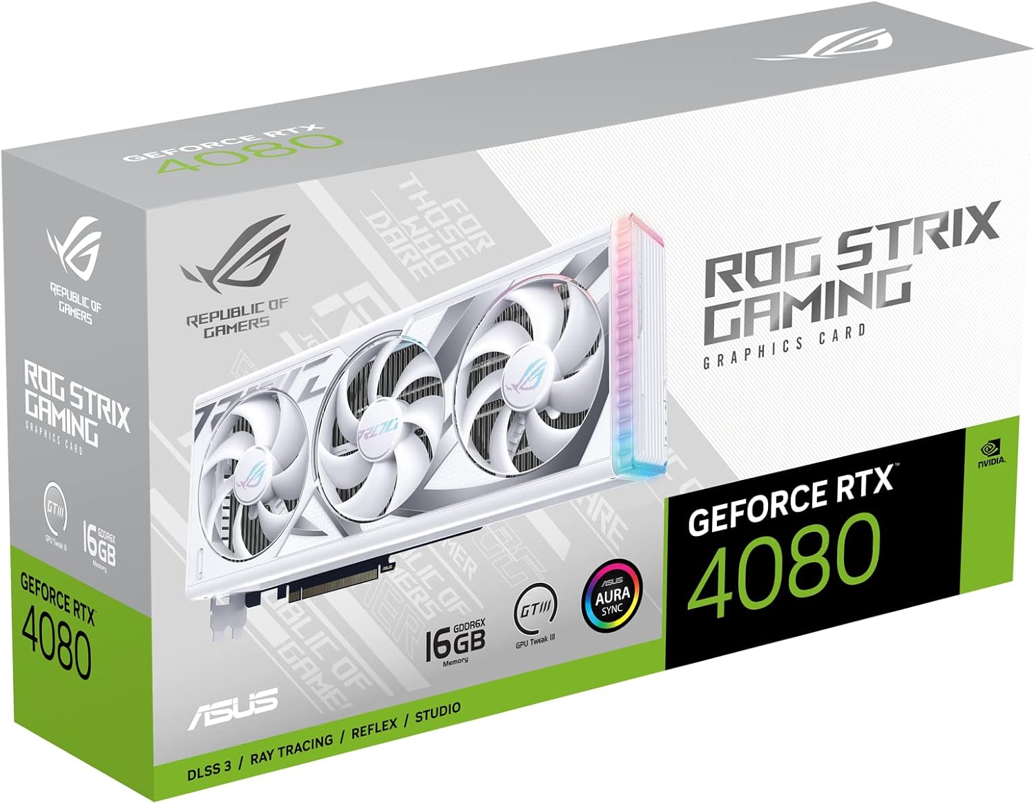 ASUS ROG Strix GeForce RTX ™ 4080 White Edition Gaming Graphics Card (PCIe 4.0, 16GB GDDR6X, HDMI 2.1a, DisplayPort 1.4a)