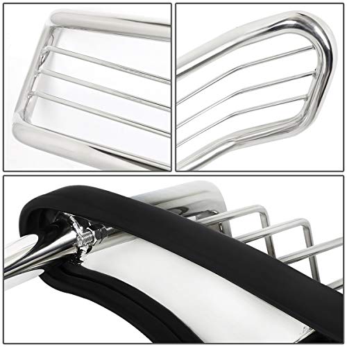 Compatible with Chevy Silverado 1500-3500 HD Front Bumper Protector Brush Grille Guard (Chrome)