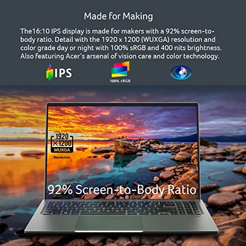 acer Aspire 3 Premium Laptop with Backlit Keyboard | AMD Ryzen 5 7530U CPU | 15.6 FHD IPS Display | 16GB RAM | 256GB PCIe SSD | Wi-Fi 6 | Type-C | Sleek & Portable | Windows 11 Pro