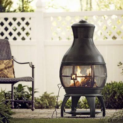 Kramer Cast Iron Wood Burning Chiminea Arlmont u0026 Co.