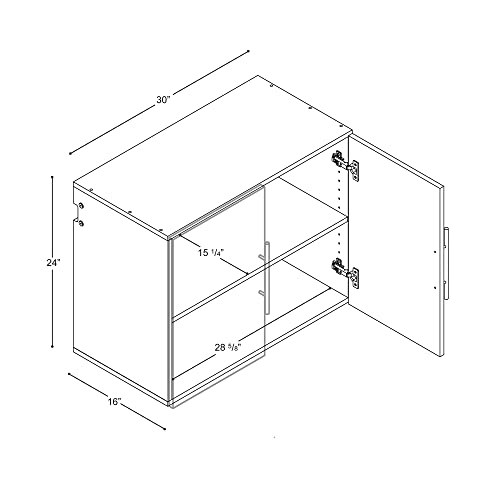 Prepac HangUps Upper Storage Cabinet - Elegant and Spacious Wall Cabinets to Maximize Your Storage, 36" Size, Classic White Finish