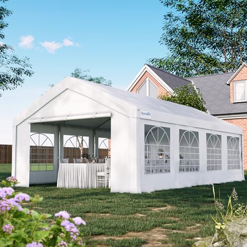 Quictent 20x20 Party Tent Heavy Duty Outdoor Canopy Tent Carport Wedding Event Shelter BBQ Wedding Tents for Parties with Storage Bags(Mesh)