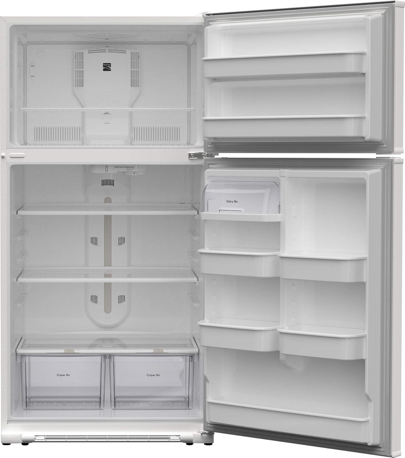 Kenmore 33 Top-Freezer Refrigerator with 21 Cubic Ft. Total Capacity, White