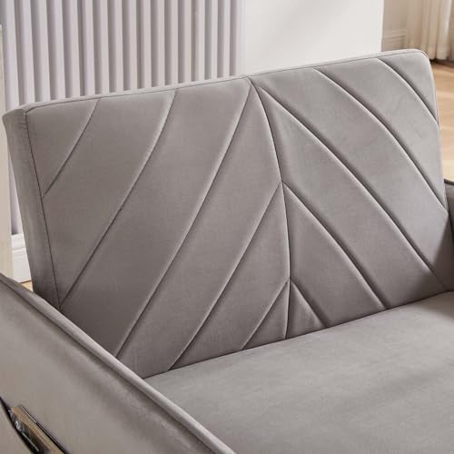 Convertible Chair Bed with USB Ports, 3 in 1 Modern Velvet Pull Out Sofa Bed Chair, Single Sleeper Chair with Pillow for Living Room, Small Spaces, Apartment, Office, Black
