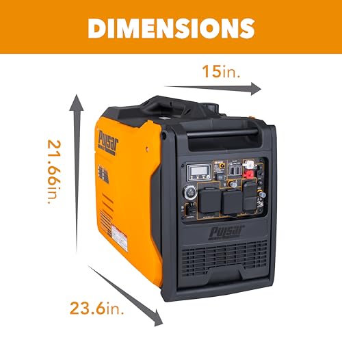 Pulsar 9500 Watt Tri Fuel Portable Inverter Generator, Remote Electric Start, CO Sensor, Parallel Capable, Super Quiet, Use for RV, Camping, Outdoor & Home, Gasoline, Propane, Natural Gas, NED95TiSRCO