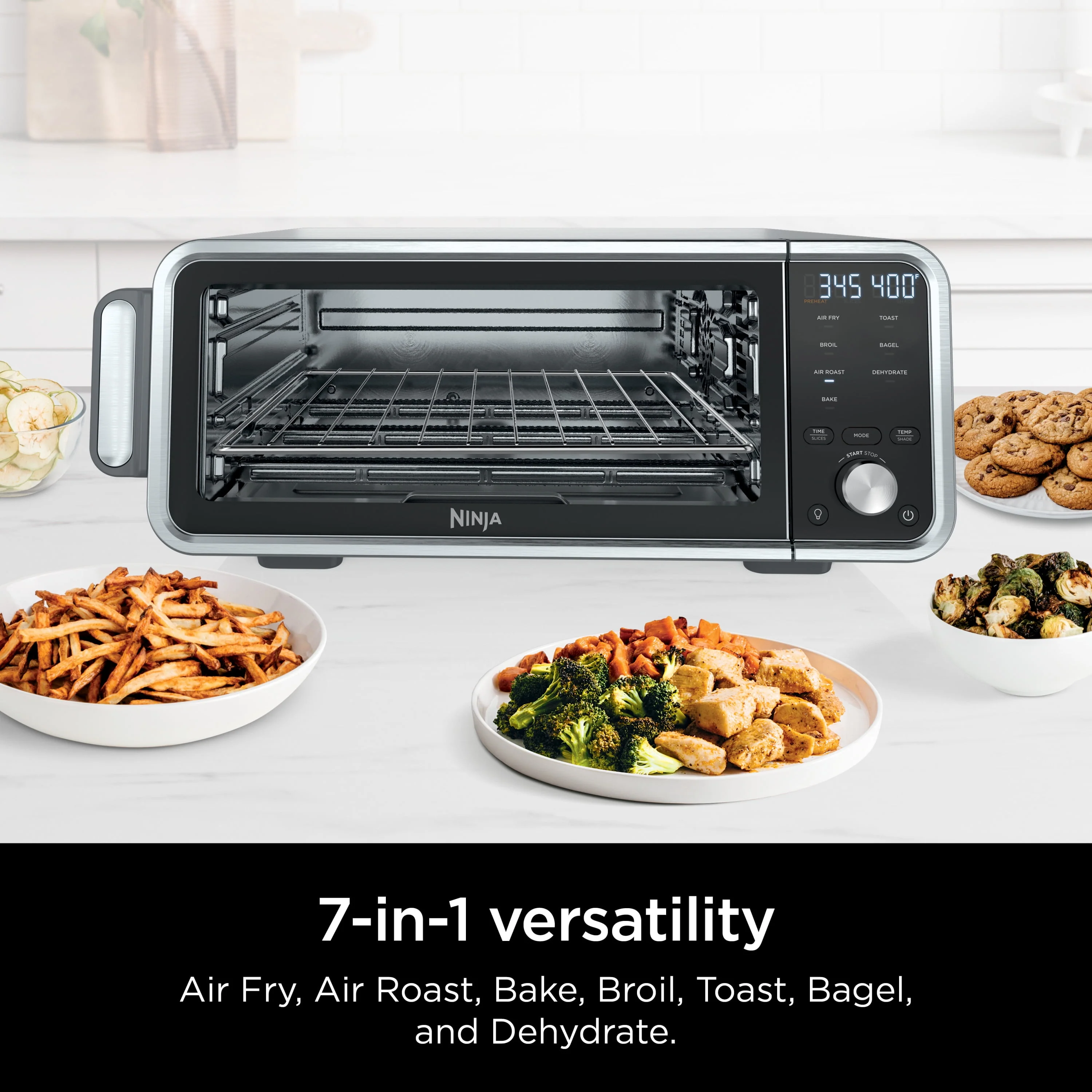 Ninja Foodi 6-in-1 Digital Air Fry, Large Toaster Oven, Flip-Away, SP080