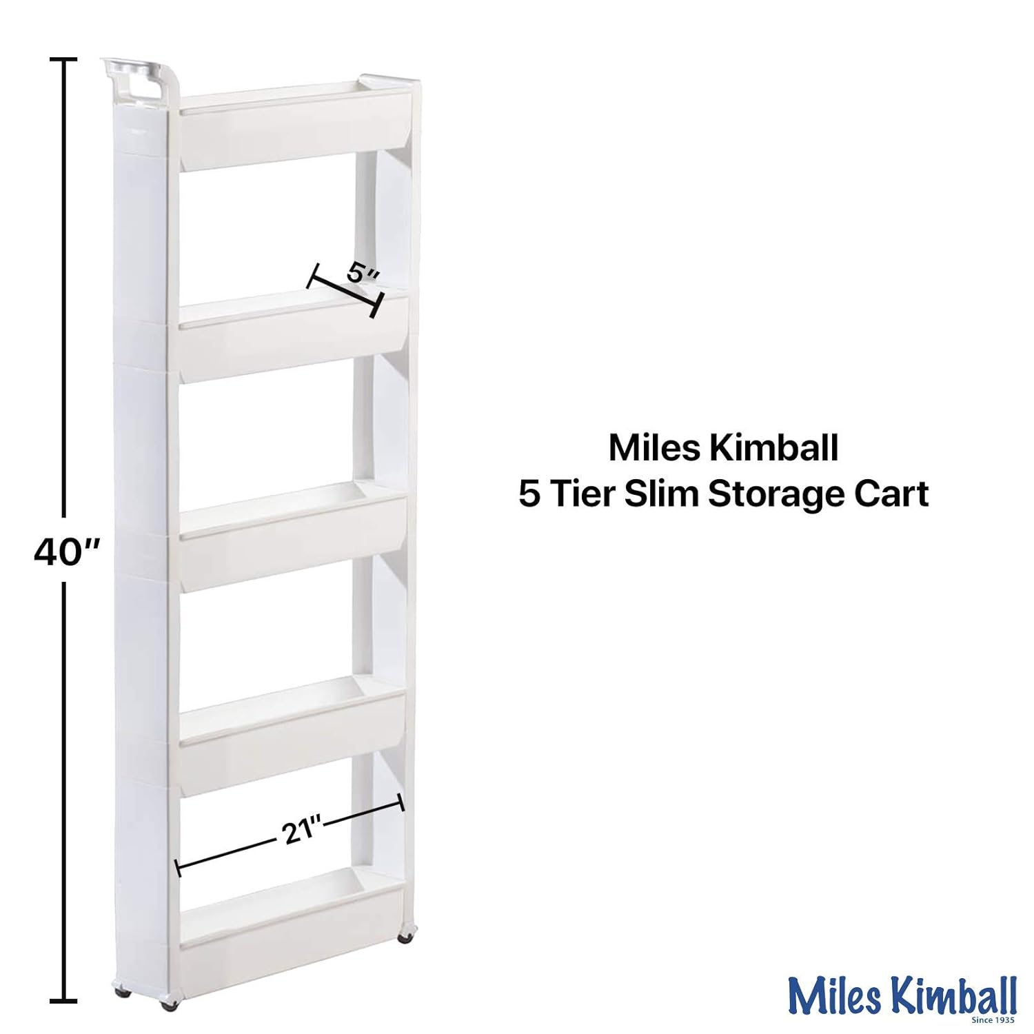 Slim Storage Cart 5 Tier